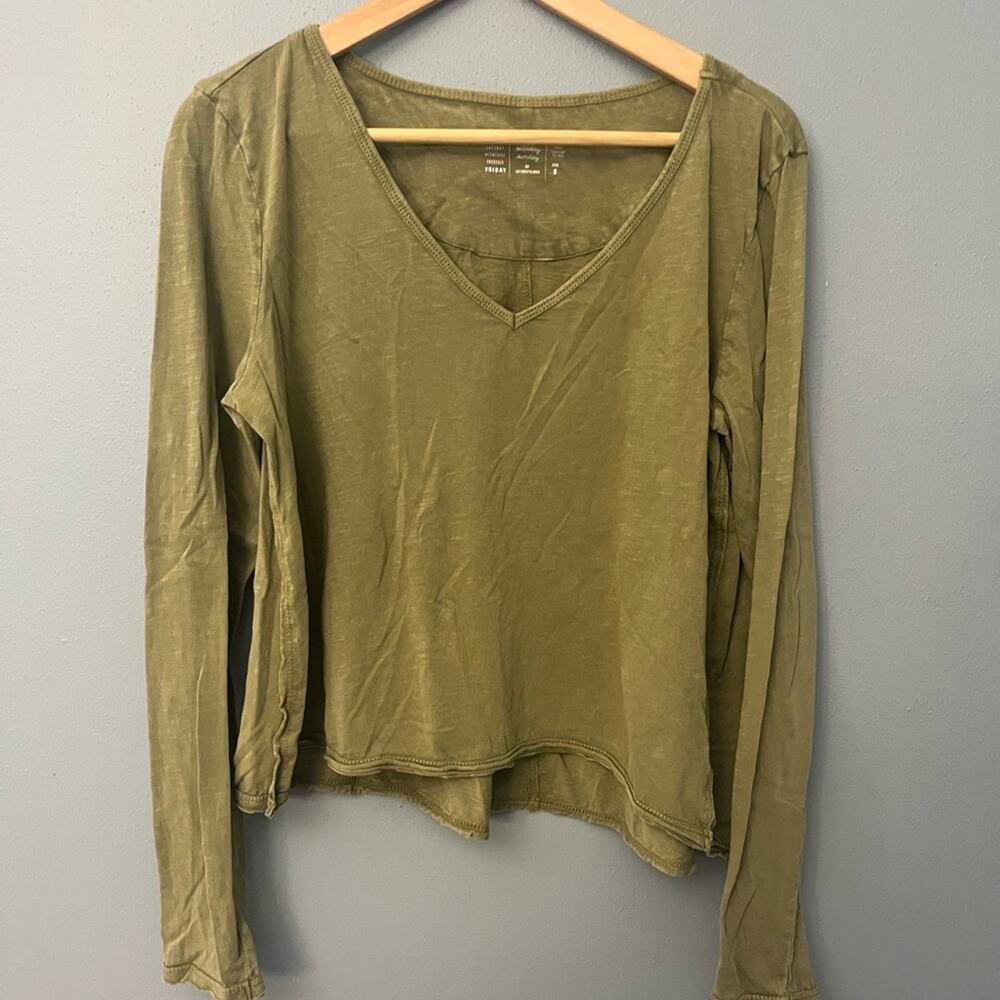 Anthropologie V-Neck Long Sleeve T-Shirt